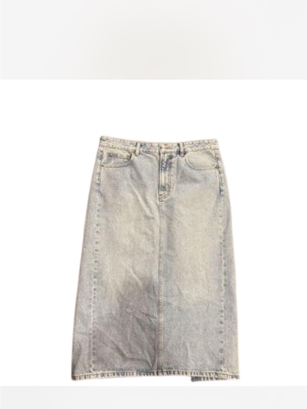 Coach Light Blue Straight Leg Denim Skirt